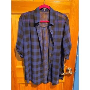 “Charlotte Russe” Checkered Button Down